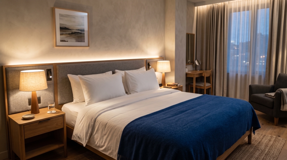 Ropa de cama para habitaciones de hotel: Cómo elegir edredones y sábanas para la temporada de otoño/invierno.