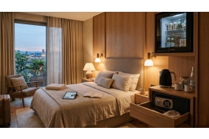 Habitaciones de hotel sostenibles: qué accesorios elegir para reducir el consumo y el impacto ambiental.