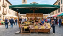 Sombrillas de mercado