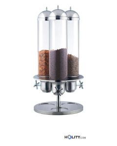Dispensador de cereales giratorio con 3 recipientes h1005_23