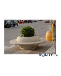 Fioriera con seduta circolare h45012