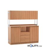 Mueble de servicio con 3 estantes superiores h09_204