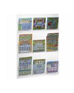Expositor de plexiglás transparente 9 bolsillos h339_82