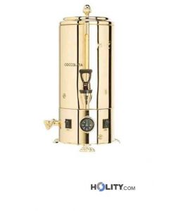 Chocolatera al baño maría de acero inoxidable dorado de 5 litros h14105