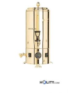 Chocolatera baño maría de acero inoxidable dorado de 10 litros h14106