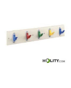 Perchero de pared 7 plazas perchas plegables h908_193
