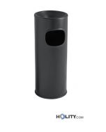 papelera-cenciero-de-acero-negro-22-lt-h2002
