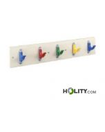 Perchero de pared de 5 plazas con perchas plegables h908_194