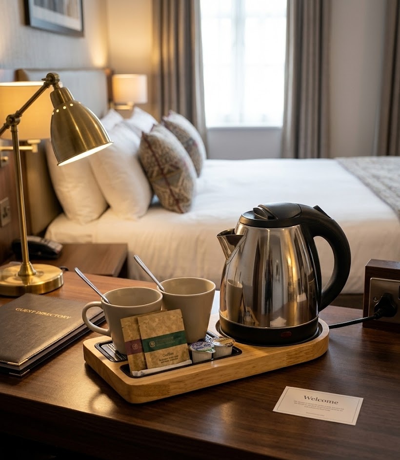Hervidores eléctricos para hoteles: guía completa para habitaciones de hotel