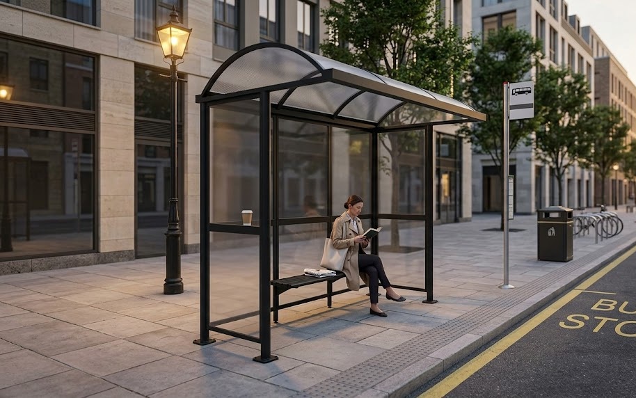 Haga que la espera sea más cómoda con marquesinas de autobús.