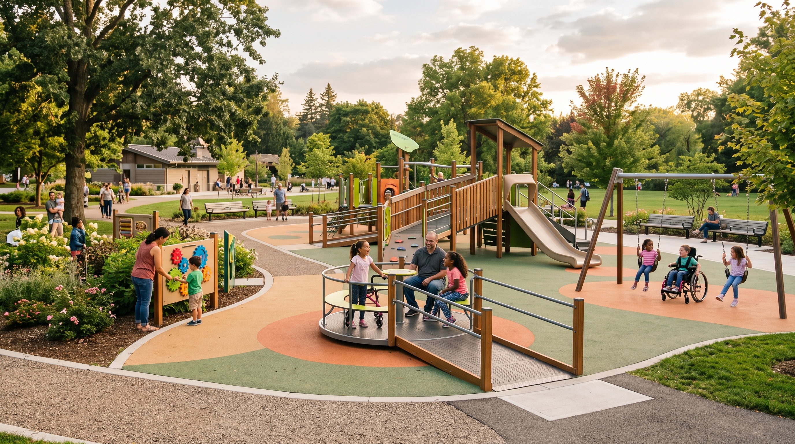Juegos inclusivos en parques públicos: cómo diseñar espacios accesibles para todos.