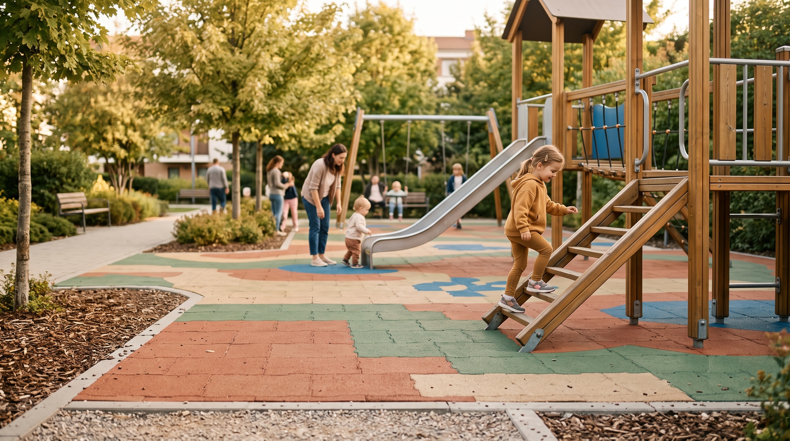 Pavimentos amortiguadores para parques infantiles: ¿cuál elegir?