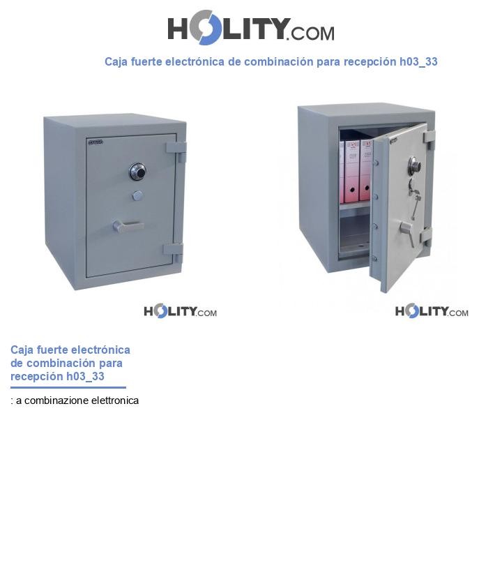 Caja fuerte electrónica de combinación para recepción h03_33