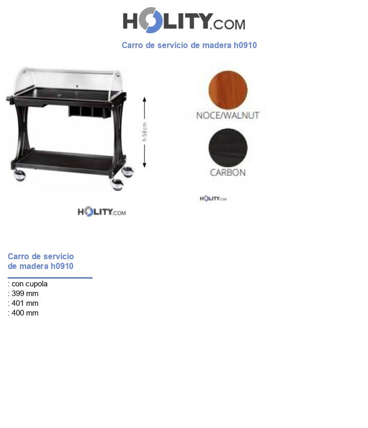 Carro de servicio de madera h0910