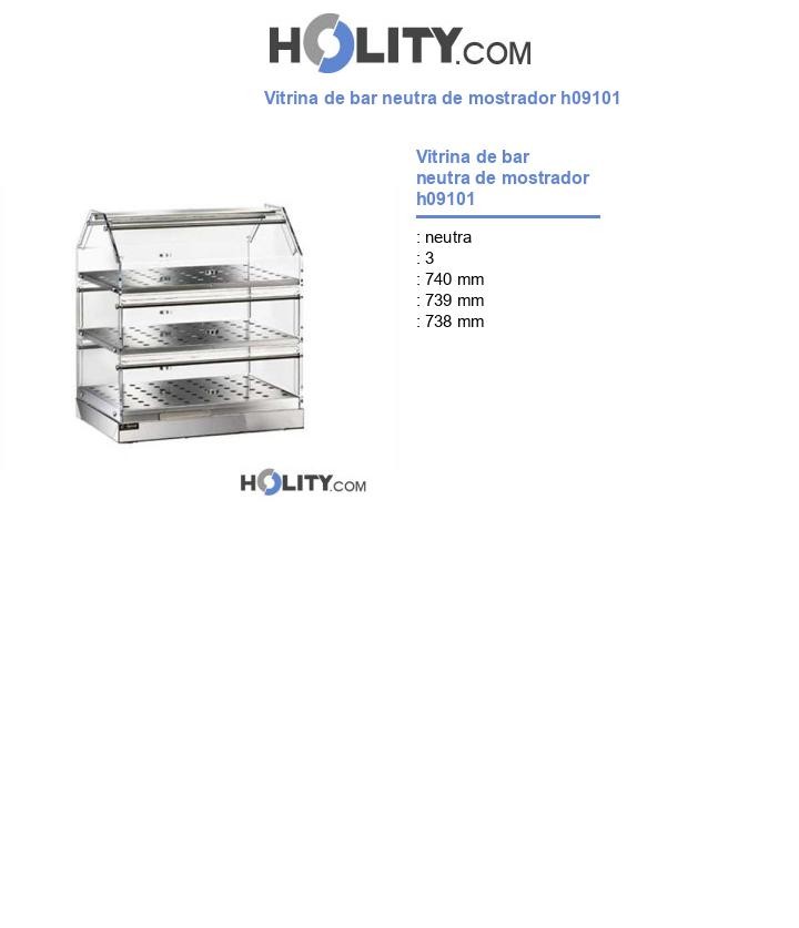 Vitrina de bar neutra de mostrador h09101
