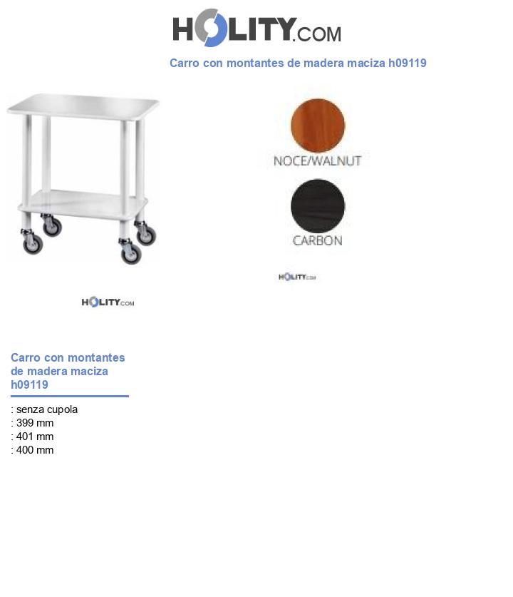 Carro con montantes de madera maciza h09119
