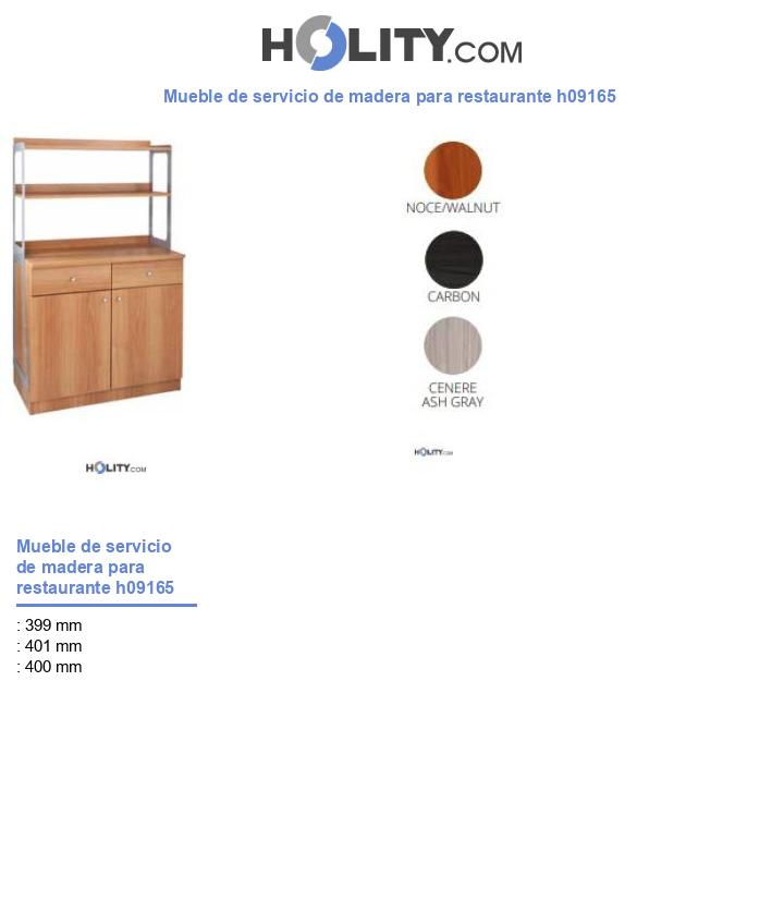 Mueble de servicio de madera para restaurante h09165