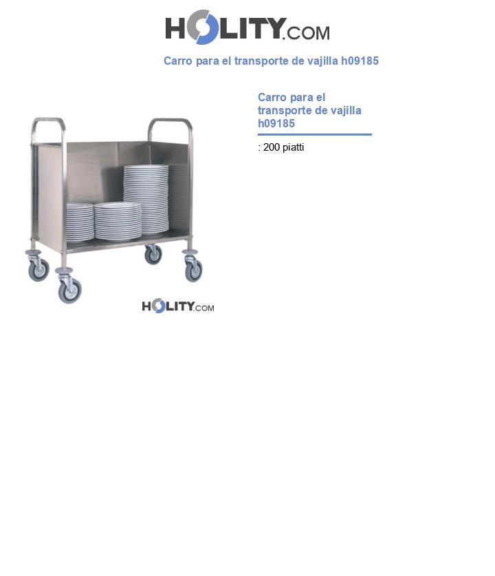 Carro para el transporte de vajilla h09185