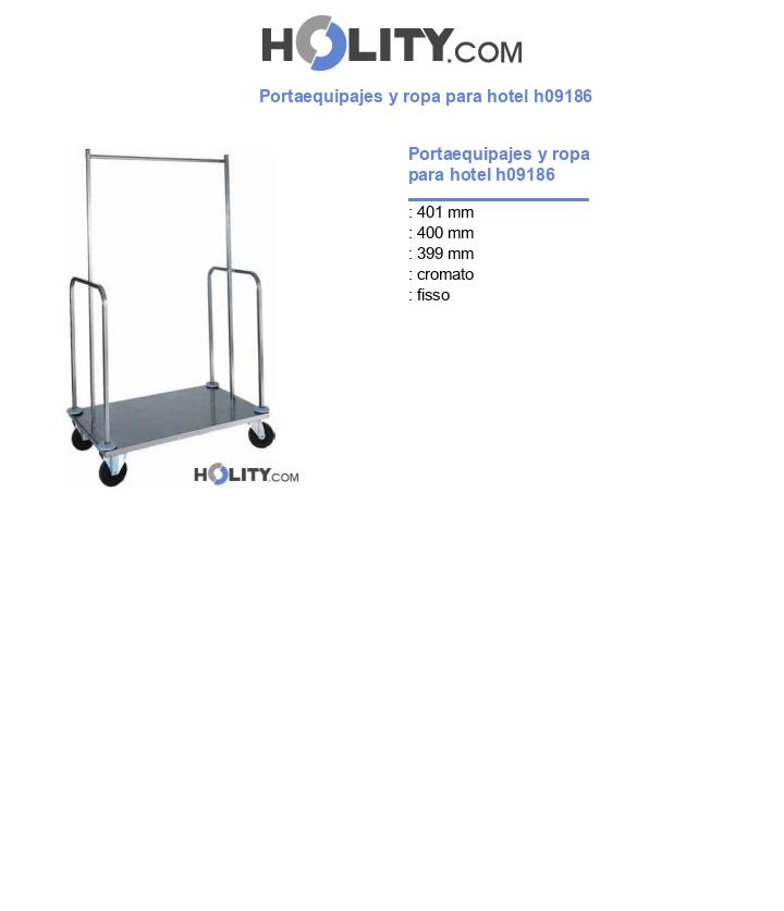 Portaequipajes y ropa para hotel h09186