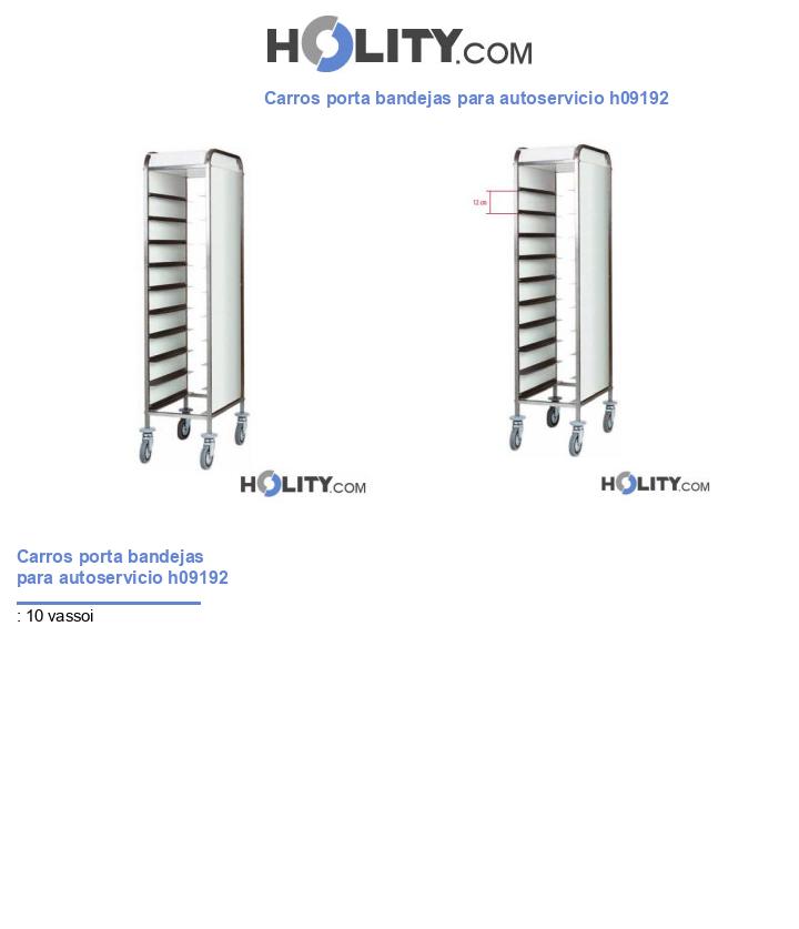 Carros porta bandejas para autoservicio h09192