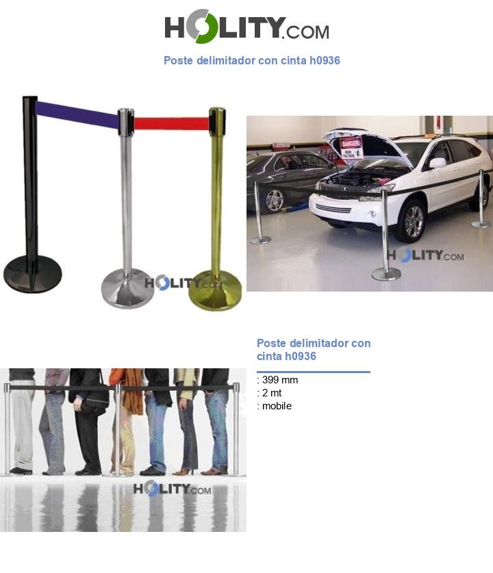 Poste delimitador con cinta h0936