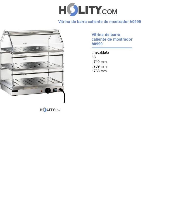 Vitrina de barra caliente de mostrador h0999