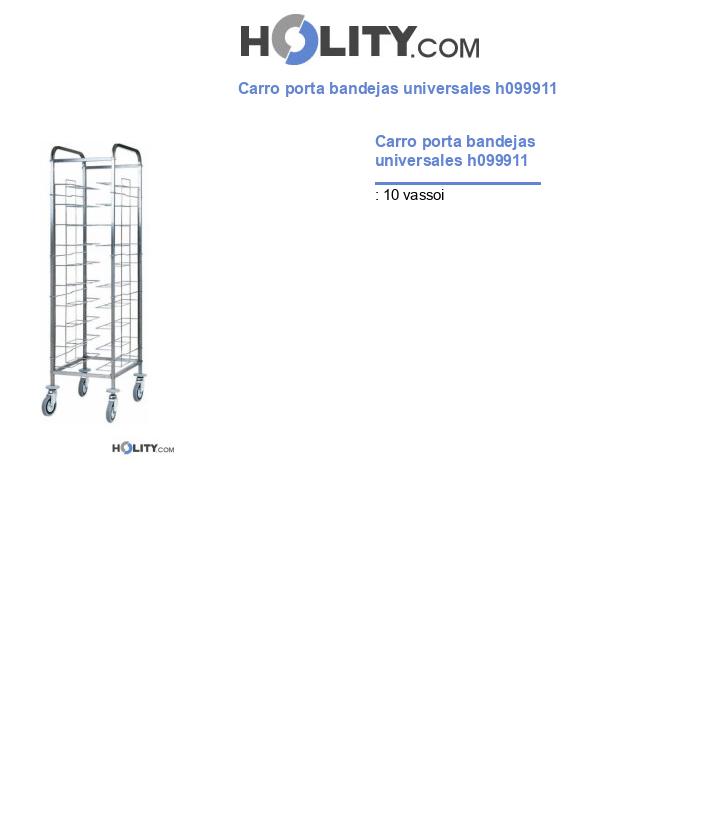 Carro porta bandejas universales h099911