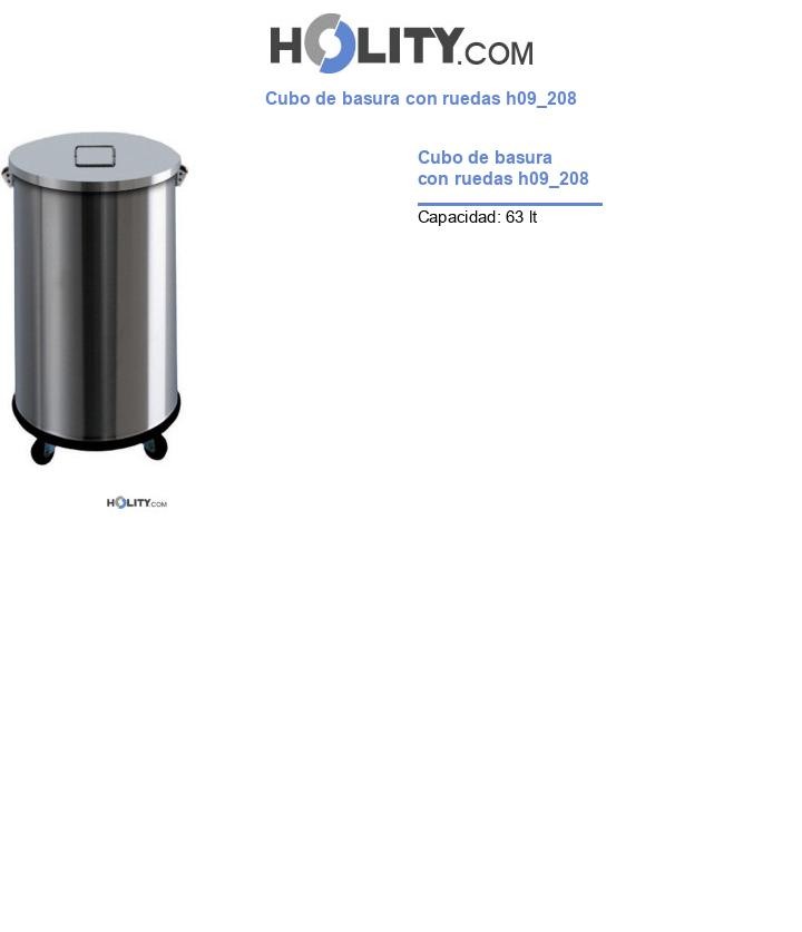 Cubo de basura con ruedas h09_208