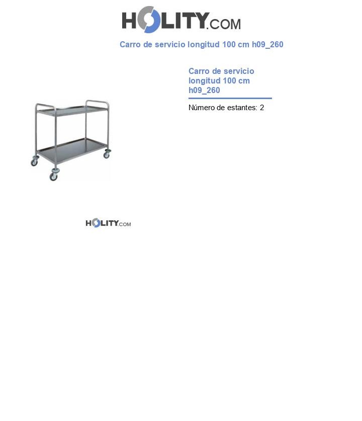 Carro de servicio longitud 100 cm h09_260