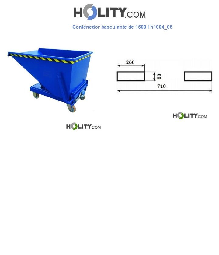 Contenedor basculante de 1500 l h1004_06