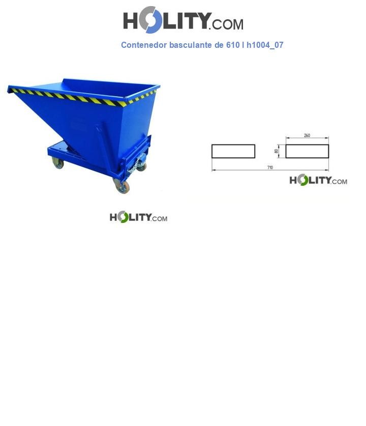 Contenedor basculante de 610 l h1004_07