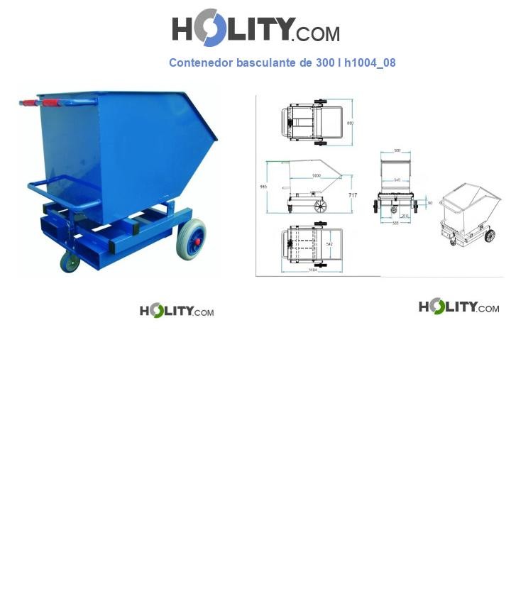 Contenedor basculante de 300 l h1004_08