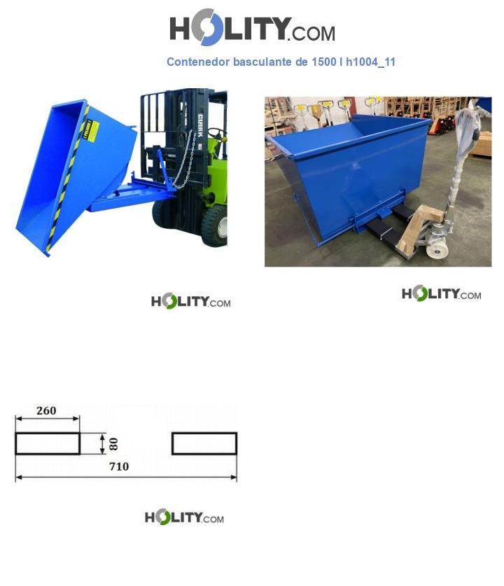 Contenedor basculante de 1500 l h1004_11