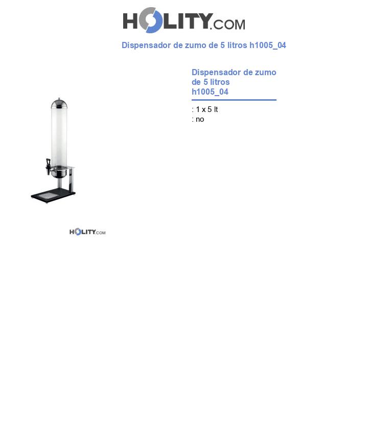 Dispensador de zumo de 5 litros h1005_04