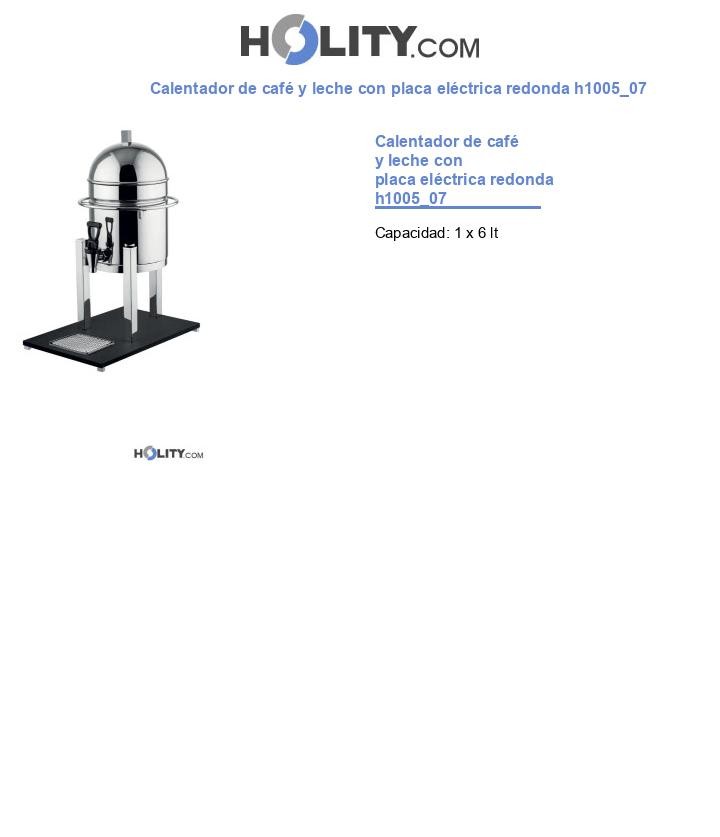 Calentador de café y leche con placa eléctrica redonda h1005_07