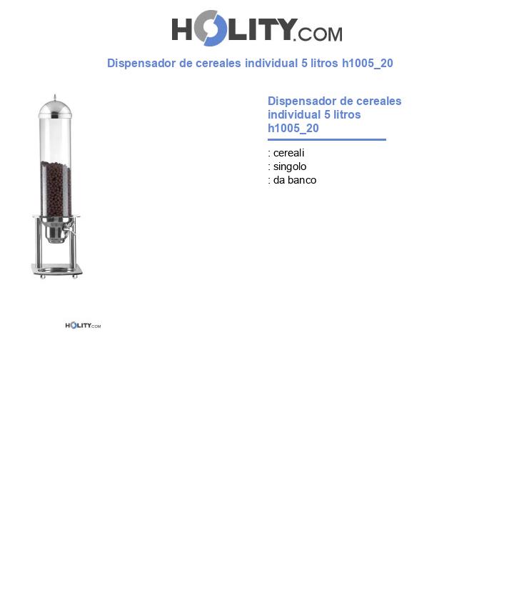 Dispensador de cereales individual 5 litros h1005_20