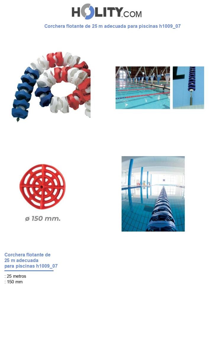 Corchera flotante de 25 m adecuada para piscinas h1009_07