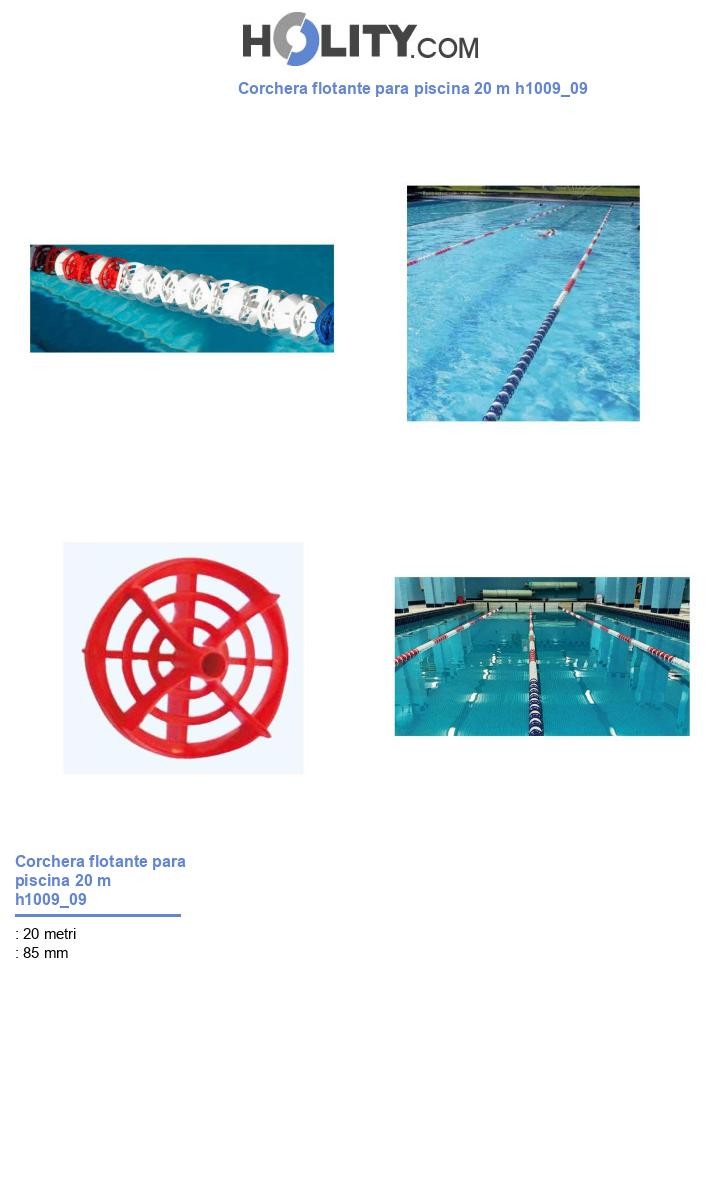Corchera flotante para piscina 20 m h1009_09