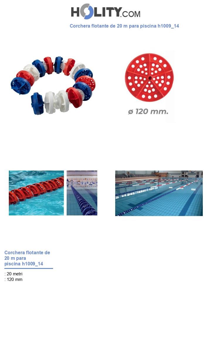 Corchera flotante de 20 m para piscina h1009_14