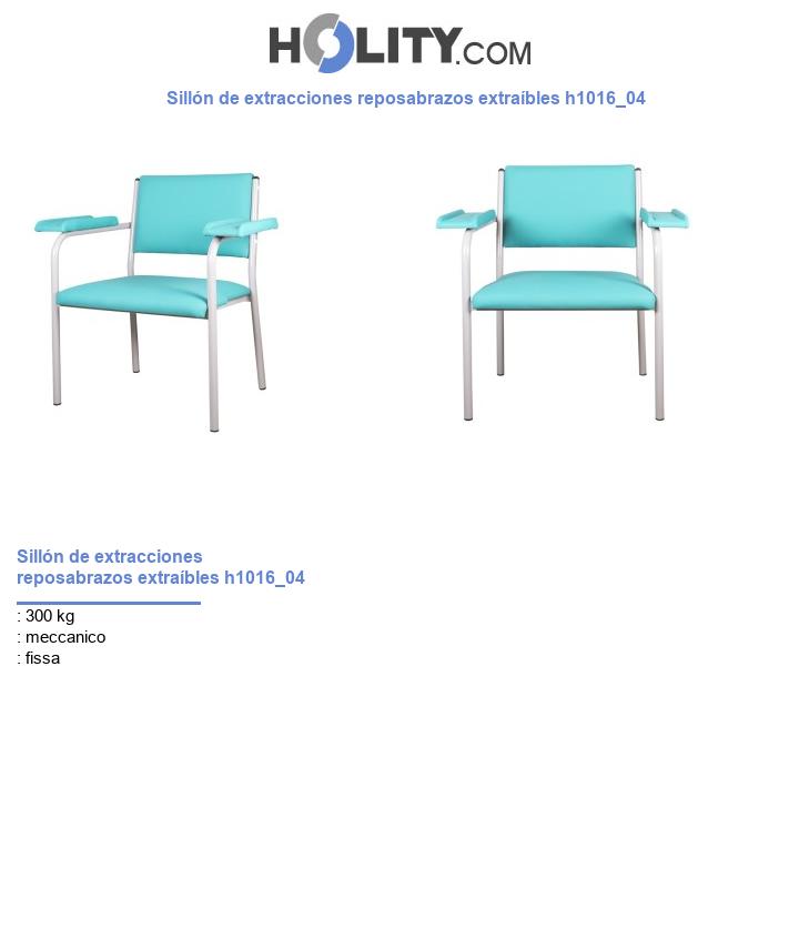 Sillón de extracciones reposabrazos extraíbles h1016_04