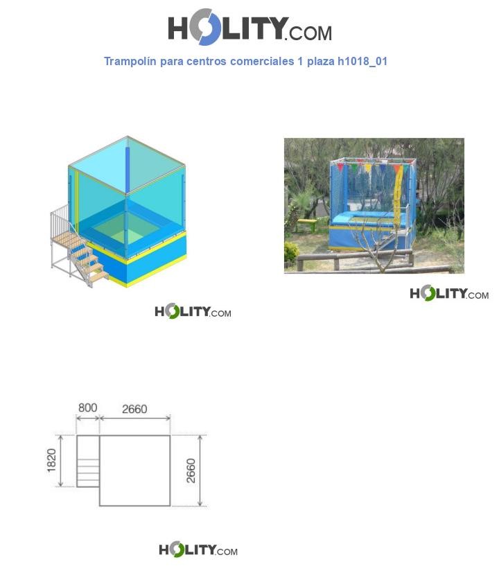 Trampolín para centros comerciales 1 plaza h1018_01