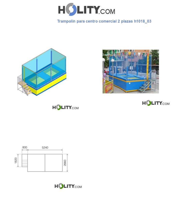 Trampolín para centro comercial 2 plazas h1018_03