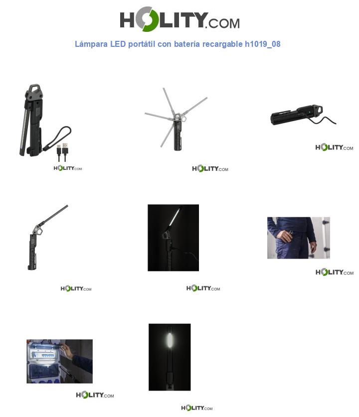 Lámpara LED portátil con baterÃa recargable h1019_08