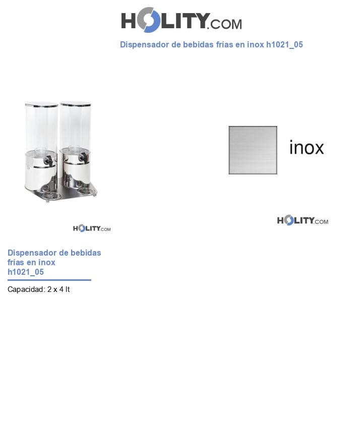 Dispensador de bebidas frÃas en inox h1021_05