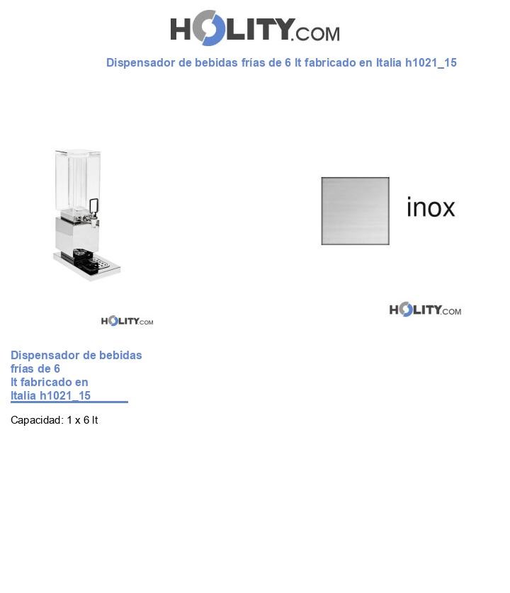 Dispensador de bebidas frÃas de 6 lt fabricado en Italia h1021_15