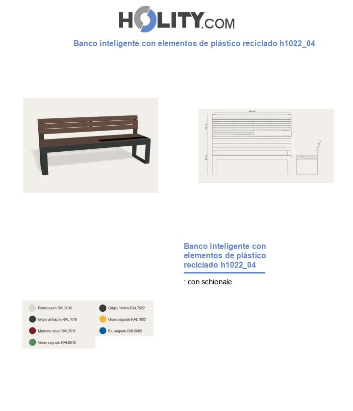 Banco inteligente con elementos de plástico reciclado h1022_04