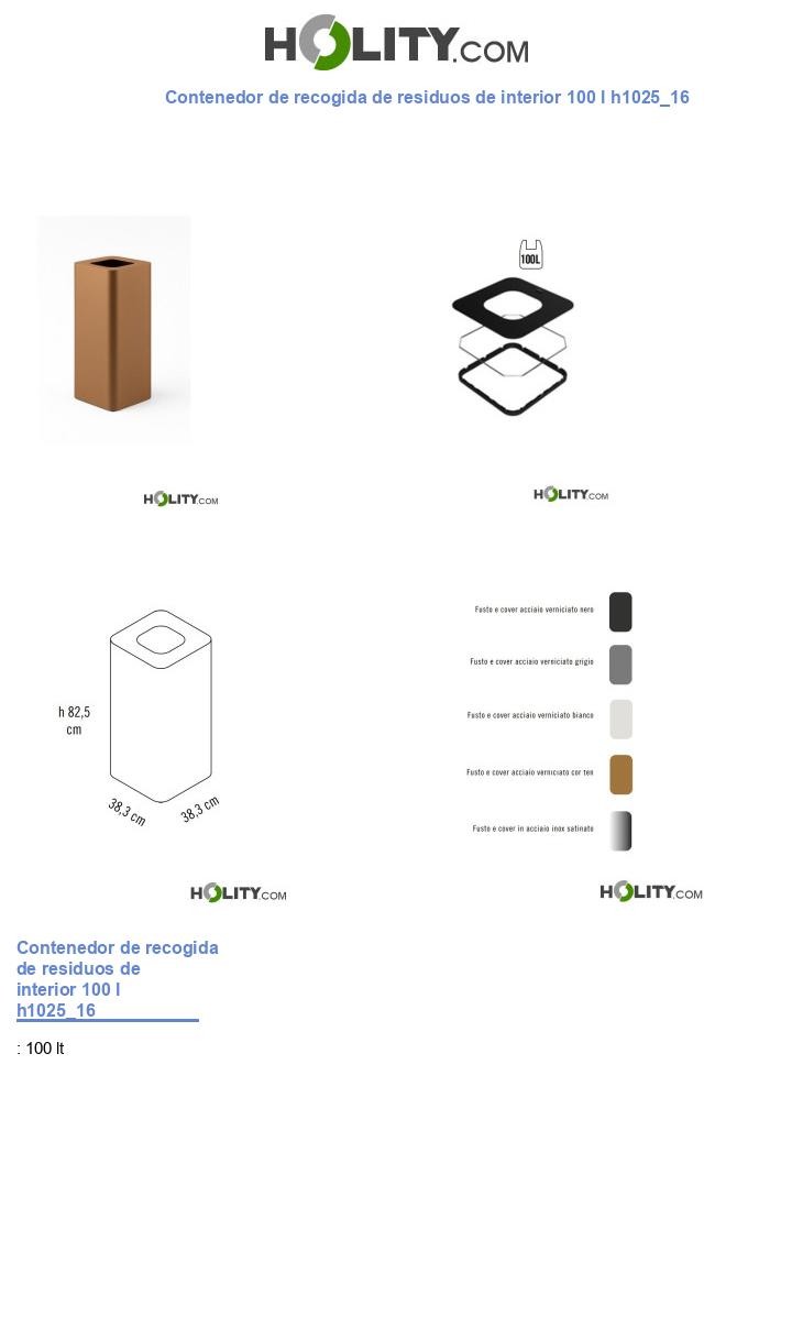 Contenedor de recogida de residuos de interior 100 l h1025_16