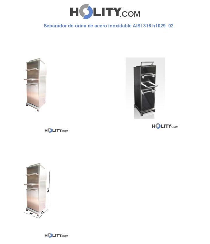 Separador de orina de acero inoxidable AISI 316 h1029_02