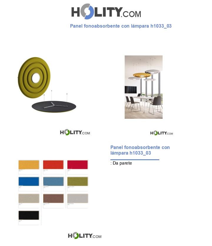 Panel fonoabsorbente con lámpara h1033_03