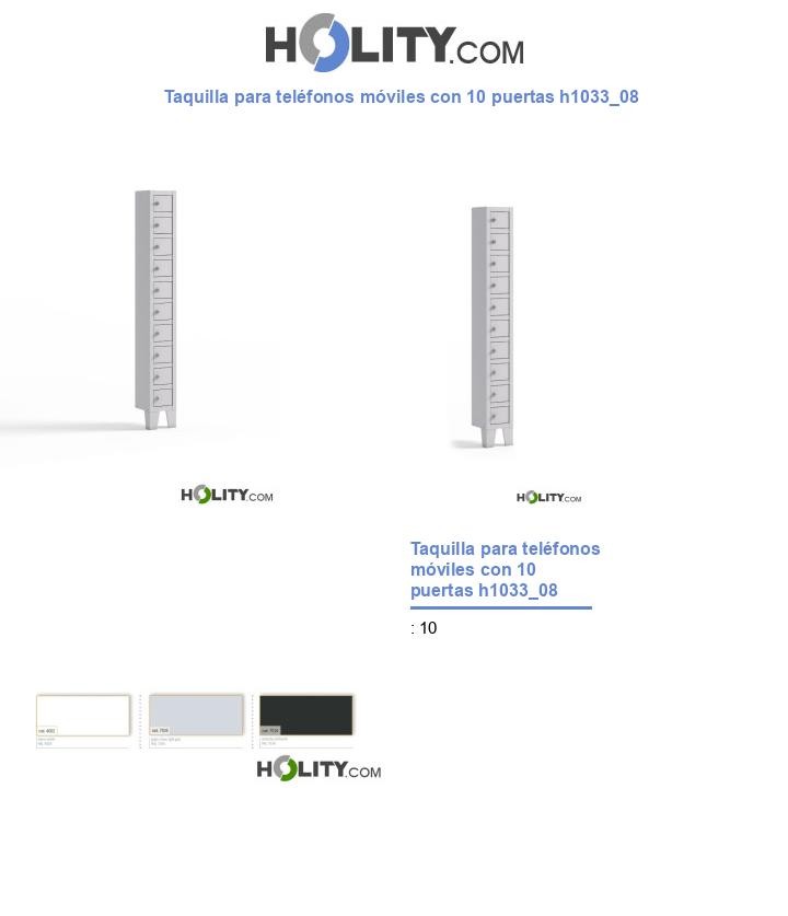Taquilla para teléfonos móviles con 10 puertas h1033_08